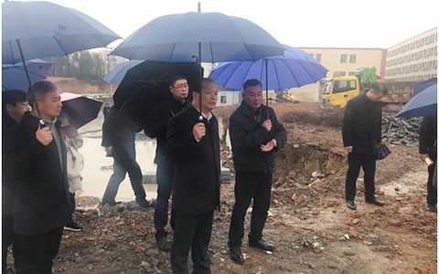 浦江县委书记程天云调研新葡京手机客户端建设项目