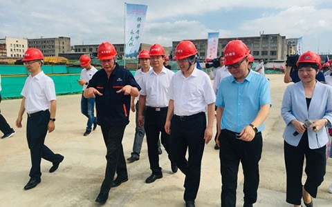 金华市市委书记陈龙视察新葡京手机客户端新厂区建设情况